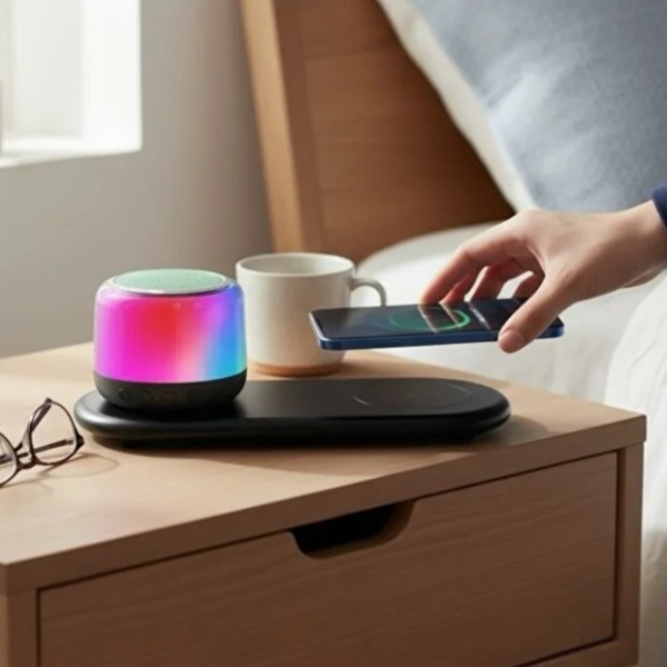 Kablosuz Şarj Standlı Bluetooth Hoparlör - 2